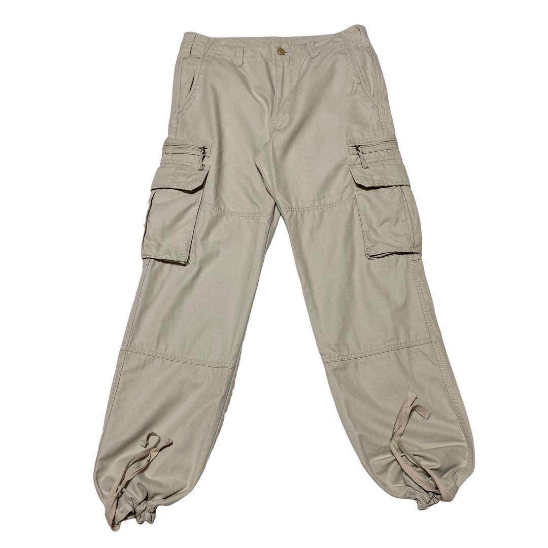 90s OLD UNIQLO パラシュート カーゴパンツ ドローコード テック