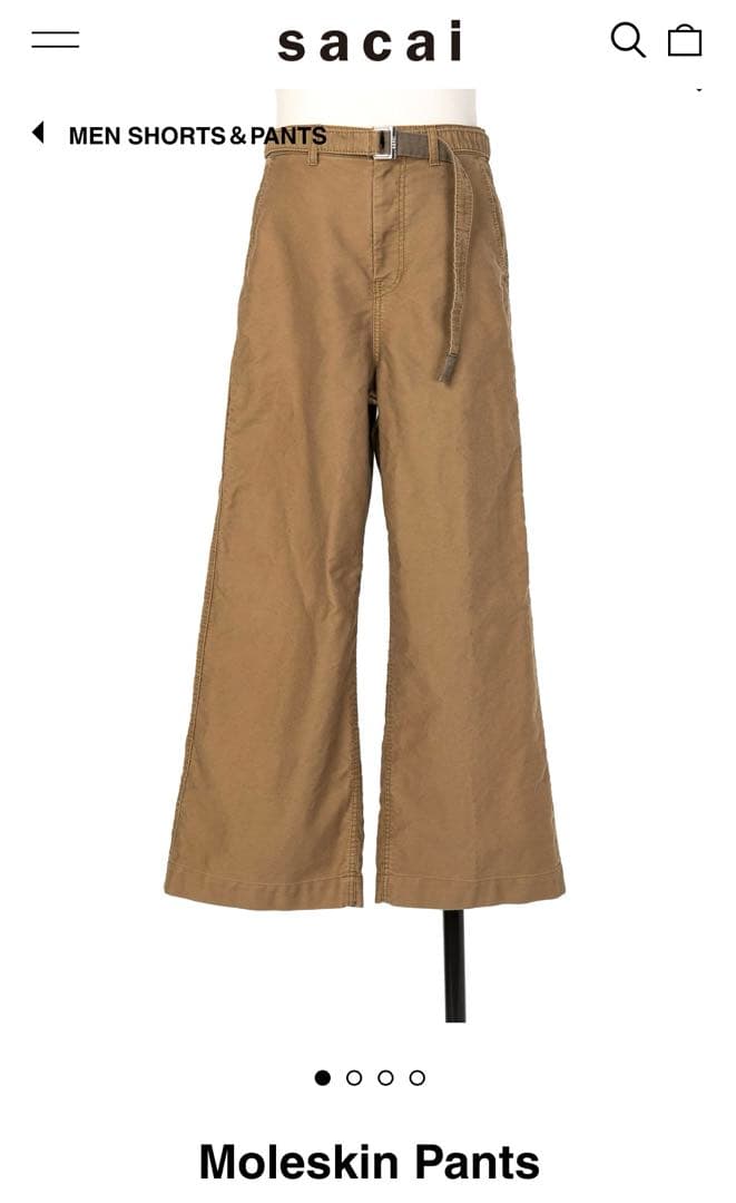 新品・未使用】24SS sacai Moleskin Pants - メルカリ
