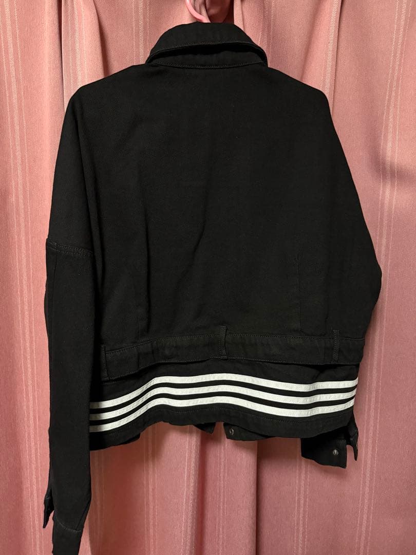 adidas 黒 デニムジャケット L アディブレイク