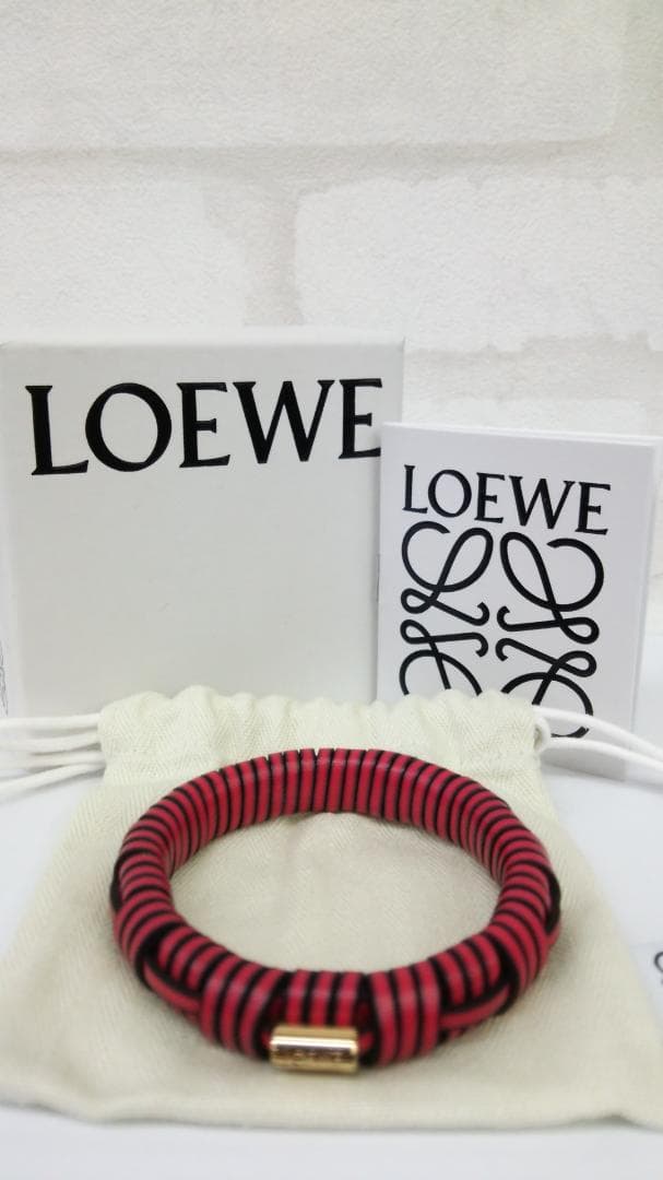 LOEWE ロエベ ウーブン バングル ブレスレット レザー - メルカリ