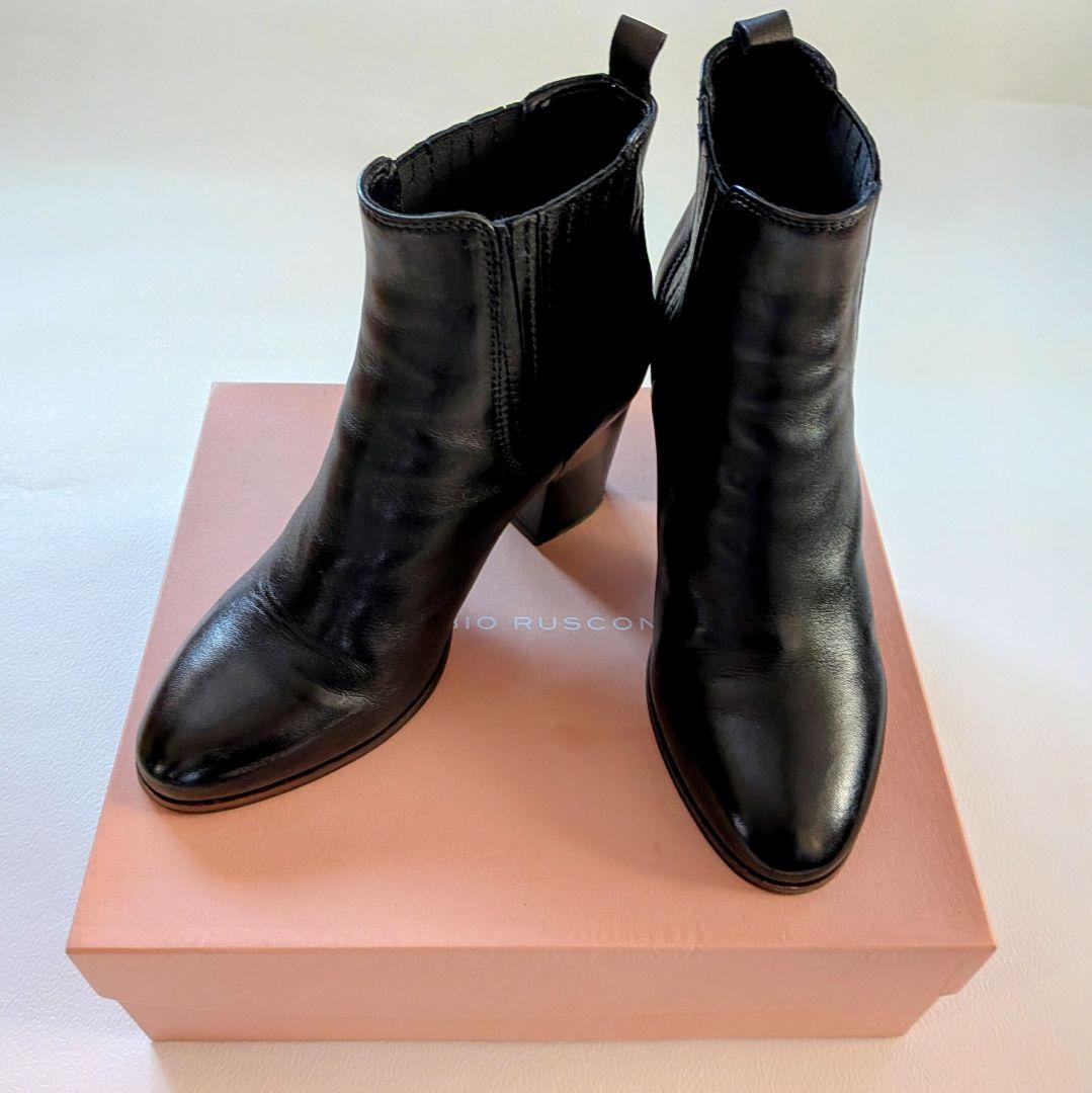 FABIO RUSCONI】バイカラーヒールサイドゴアブーツ サイズ39 - メルカリ