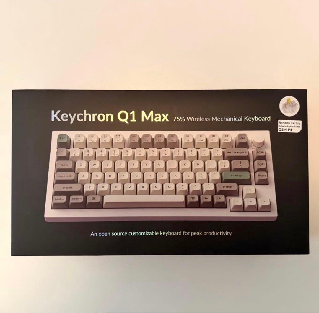 Keychron Q1 Max 75% ワイヤレスキーボード US配列 バナナ軸 - メルカリ