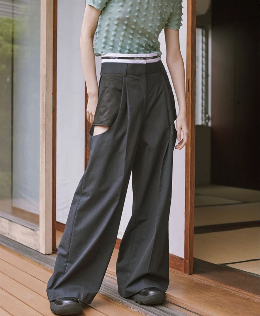 TELOPLAN Haruki Trousers グレー - メルカリ