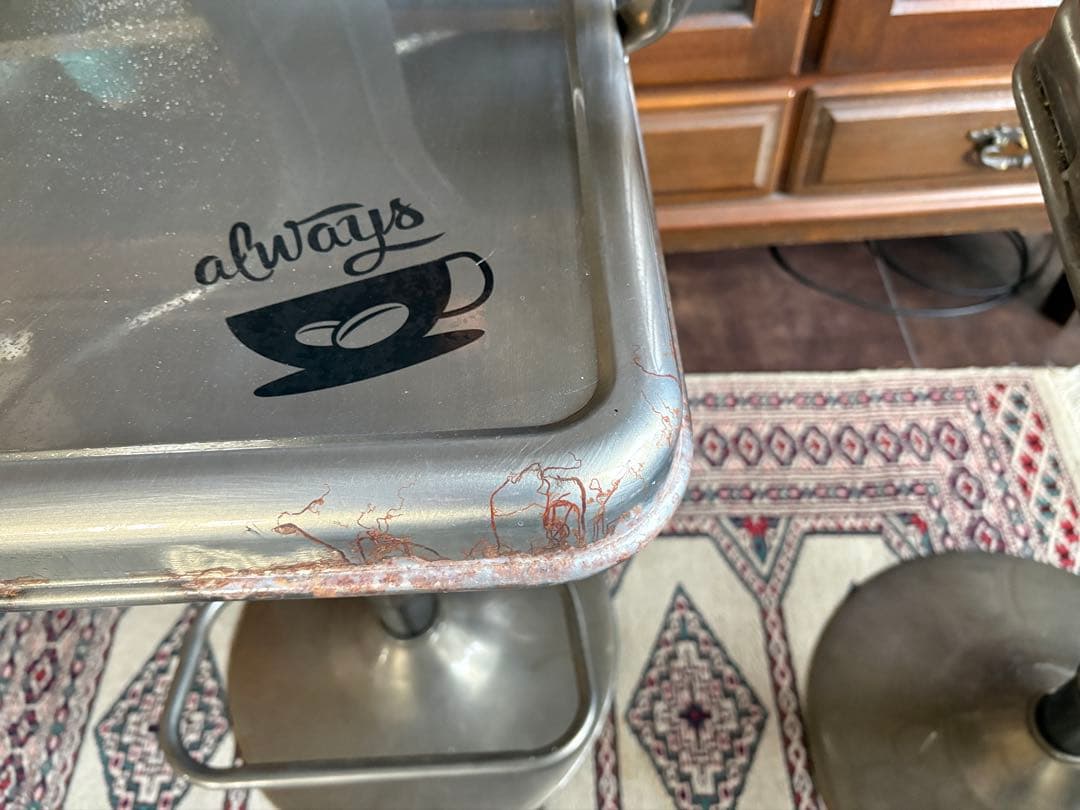 アメリカン ブリキ調 カウンターチェア バーカウンター バーチェア 4