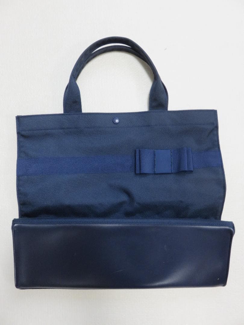 美品 ファミリア お受験 サブバッグ ママバッグ トートバッグ 紺
