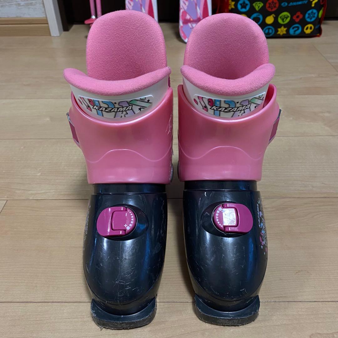 カザマ キッズスキーセット 板107㎝ ストック 90㎝ ブーツ 19㎝ 20