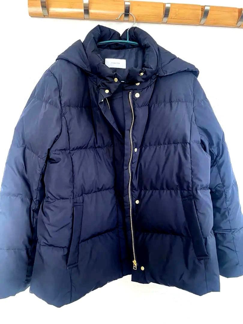 ウツクシルエット撥水ダウンブルゾン/497167 XLネイビーグローバル