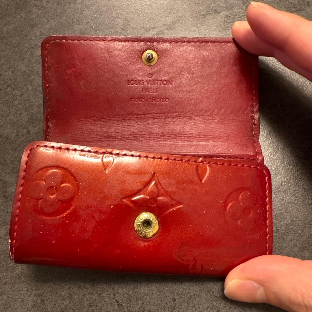 Louis Vuitton レザーキーケース レッド - メルカリ