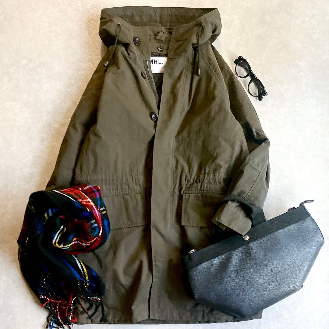 美品 MHL.キルトライナー付ブルゾン VINTAGE COTTON NYLON MHL.（エムエイチエル）の「VINTAGE COTTON NYLON（モッズコート