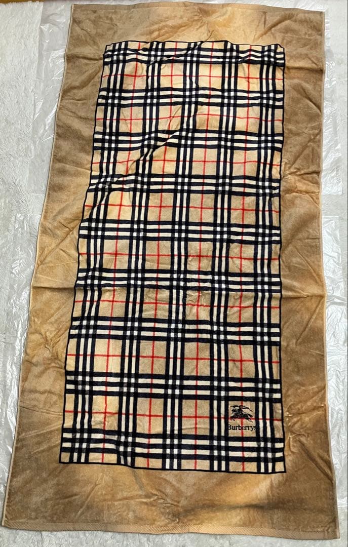 バーバリーバスタオル大判 ノバチェック ホース刺繍 - メルカリ