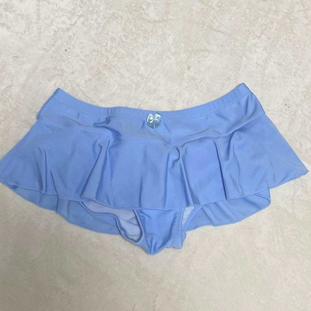 新品　Maria pipi マリアピピ 水着 水色フリルゴスロリワンピース