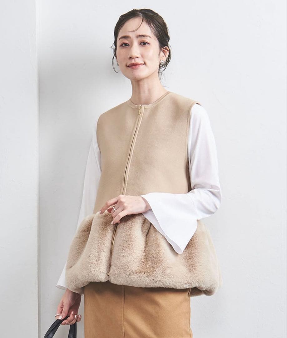 ユナイテッドアローズ フェイク ファー コンビ ベスト - メルカリ