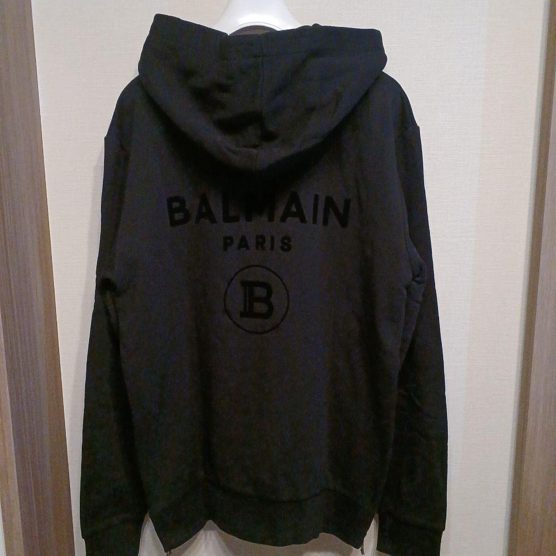 BALMAIN ブラック ジップアップパーカー M新品未使用タグ付き 中古・古着通販】BALMAIN (バルマン) ジップパーカー ブラック サイズ