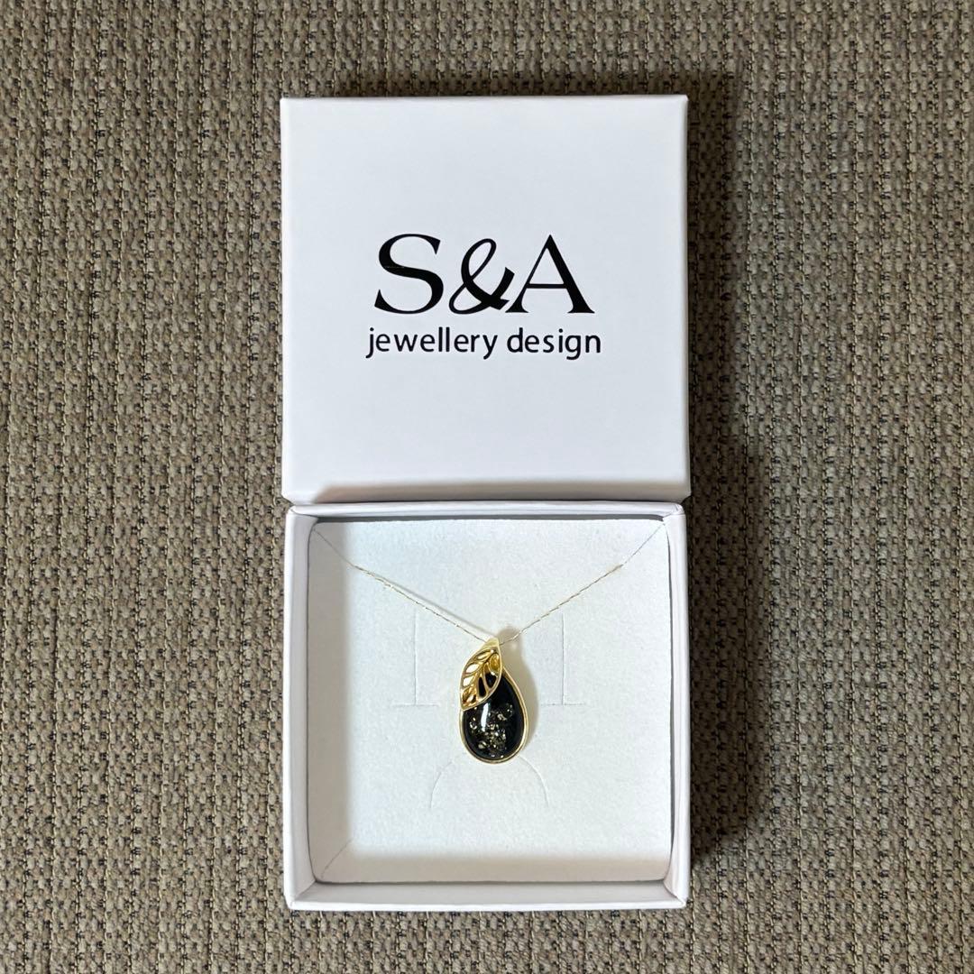 大阪関西万博 ポーランド 琥珀 ネックレス ペンダントトップ S&A