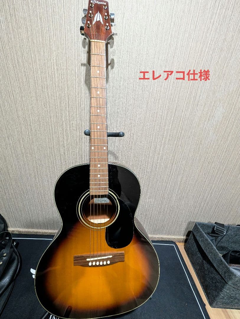 良音/Takamine　T-G1TBS 改チューナー付エレアコ　ケース付 Takamine タカミネ DMP50S NAT エレアコギター セミハードケース付属