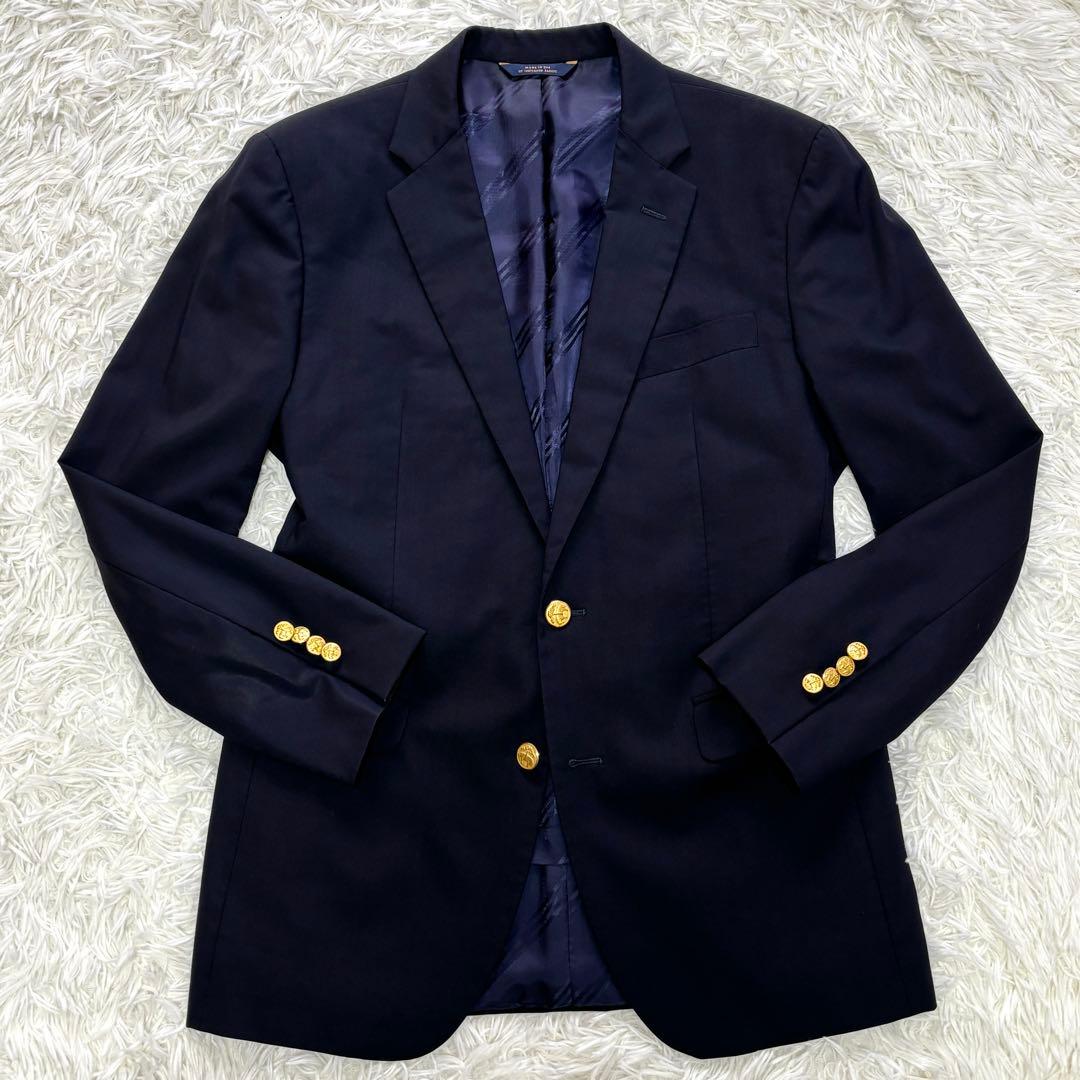 XLサイズ MILANO カノニコ生地 ブルックスブラザーズ 金ボタン 紺ブレ