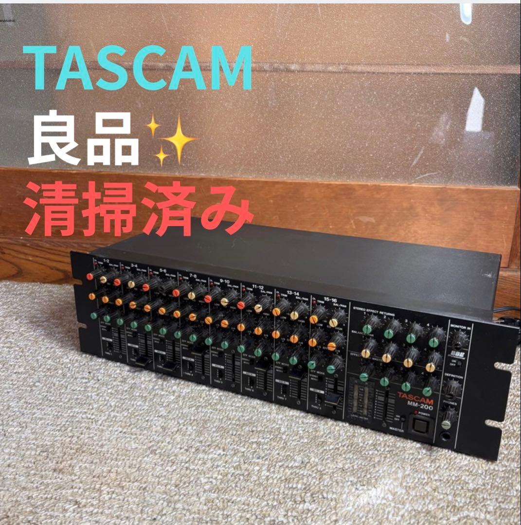 【動作良好】TASCAM MM-200 アナログミキサー ステレオ8チャンネル 動作良好】TASCAM MM-200 アナログミキサー ステレオ8チャンネル