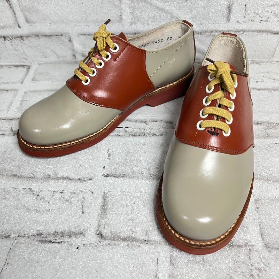 極美品】 REGALリーガル 2452 サドルシューズ 内羽根 プレーントゥ