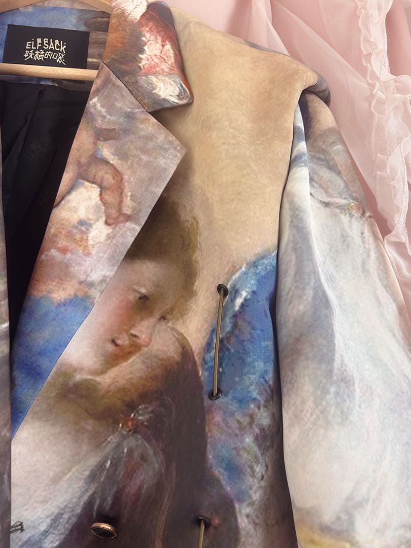 ✨️【希少】ELF SACK 絵画デザインオーバーサイズジャケット