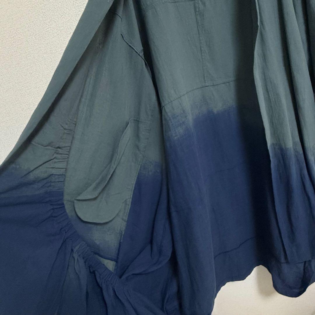 極美品 萌 モユル リネングラデーションコート - メルカリ