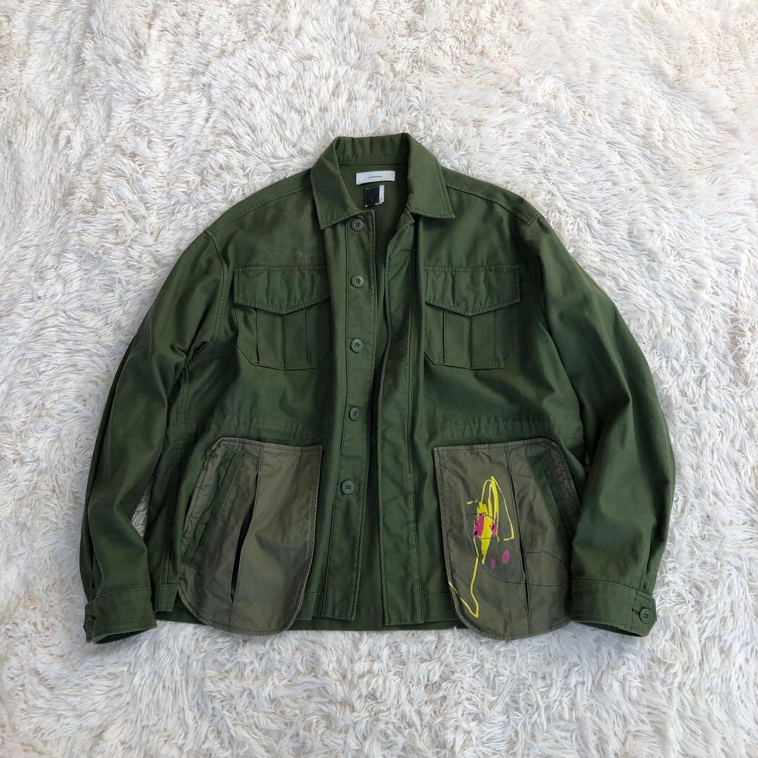 FACETASM オーバーサイズ ミリタリージャケット ファセッタズム オリーブ