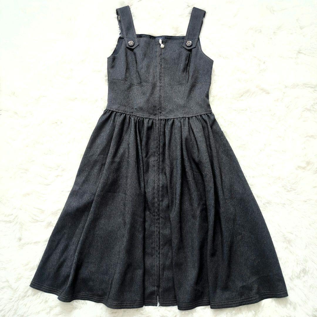 大きいサイズ エムズグレイシー デニム ワンピース ジャンパー