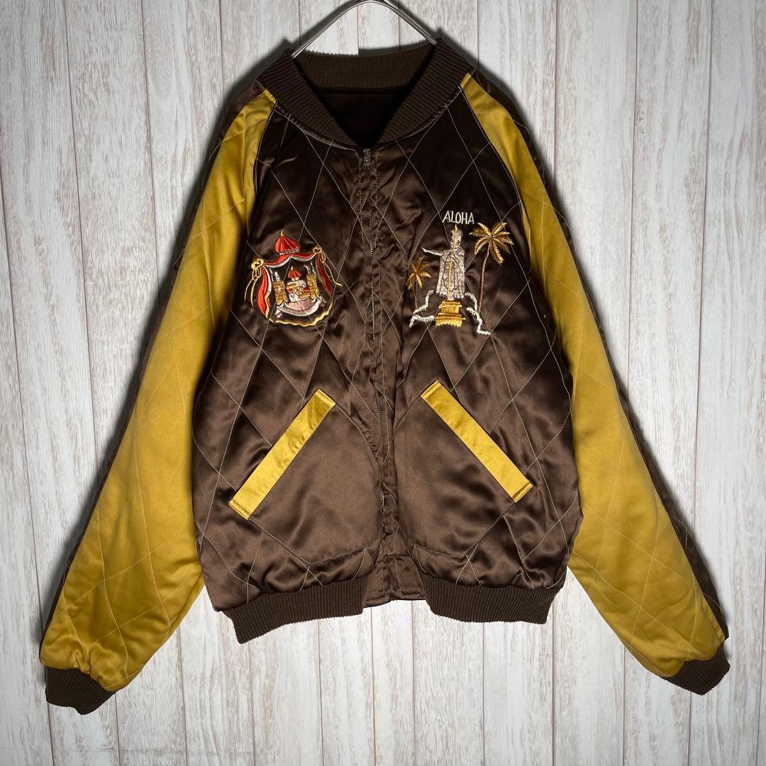 希少モデル】テーラー東洋 別珍 ハワイ フラガール 龍 リバーシブル