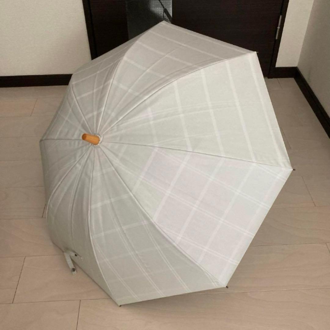 サンバリア100 長傘 チェック柄：ホワイト系 未使用品 - メルカリ