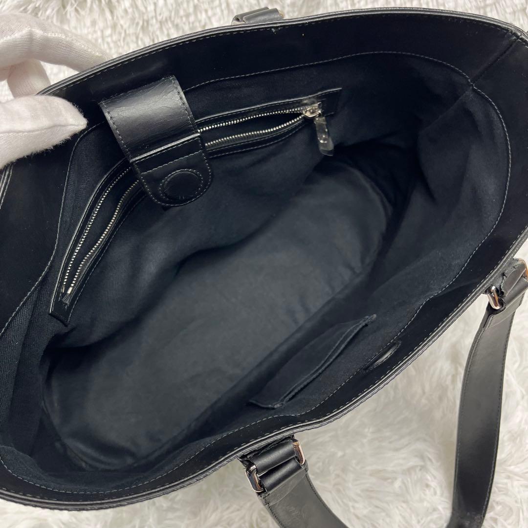 GUCCI GGスプリーム シェリーライン トートバッグ 肩掛け ブラック