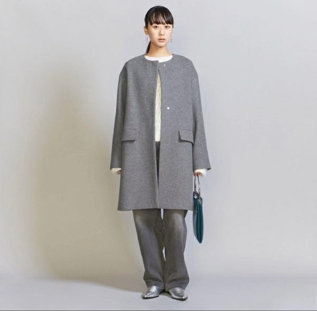 sacai ベージュ系ツイード ガウチョパンツ