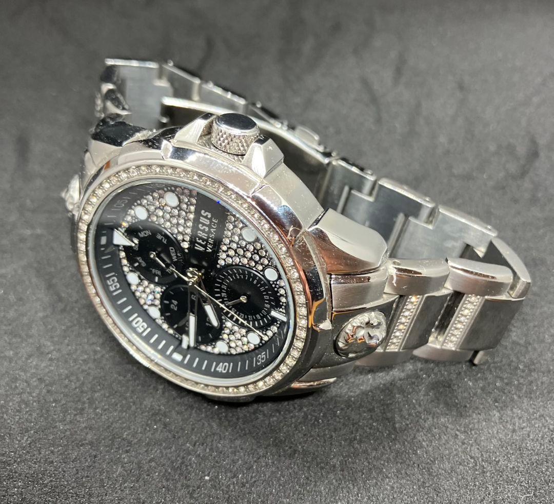 VERSUS クロノグラフ キラキラシルバー