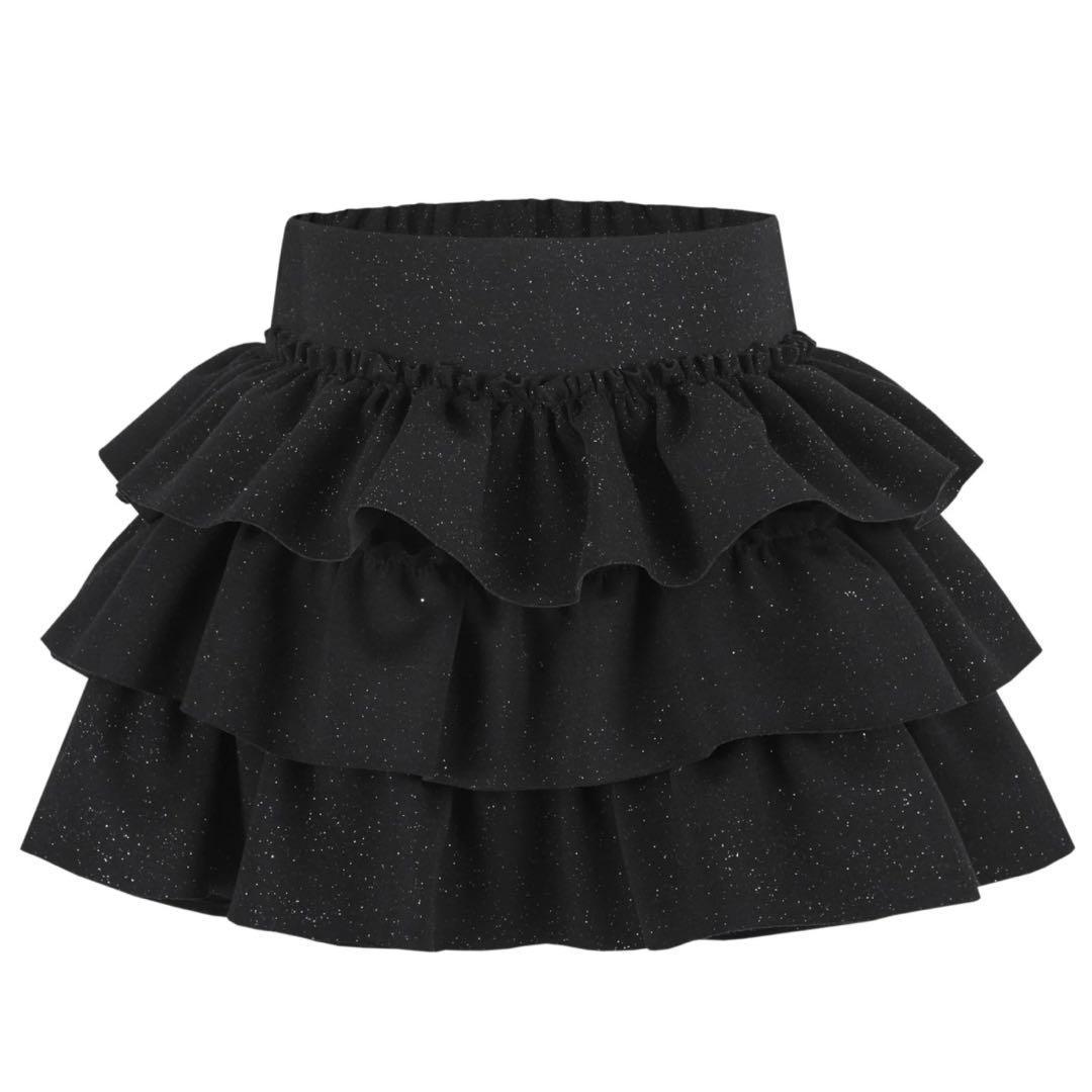 andwang Kirakira frill mini skirt