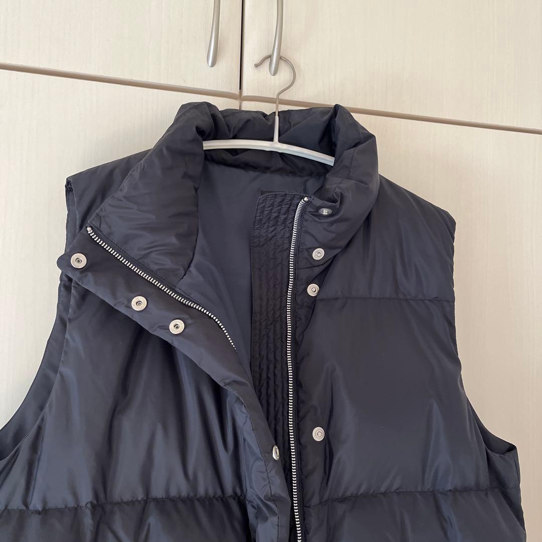 スピックアンドスパン ビッグダウンベスト ダークグレー フェザー