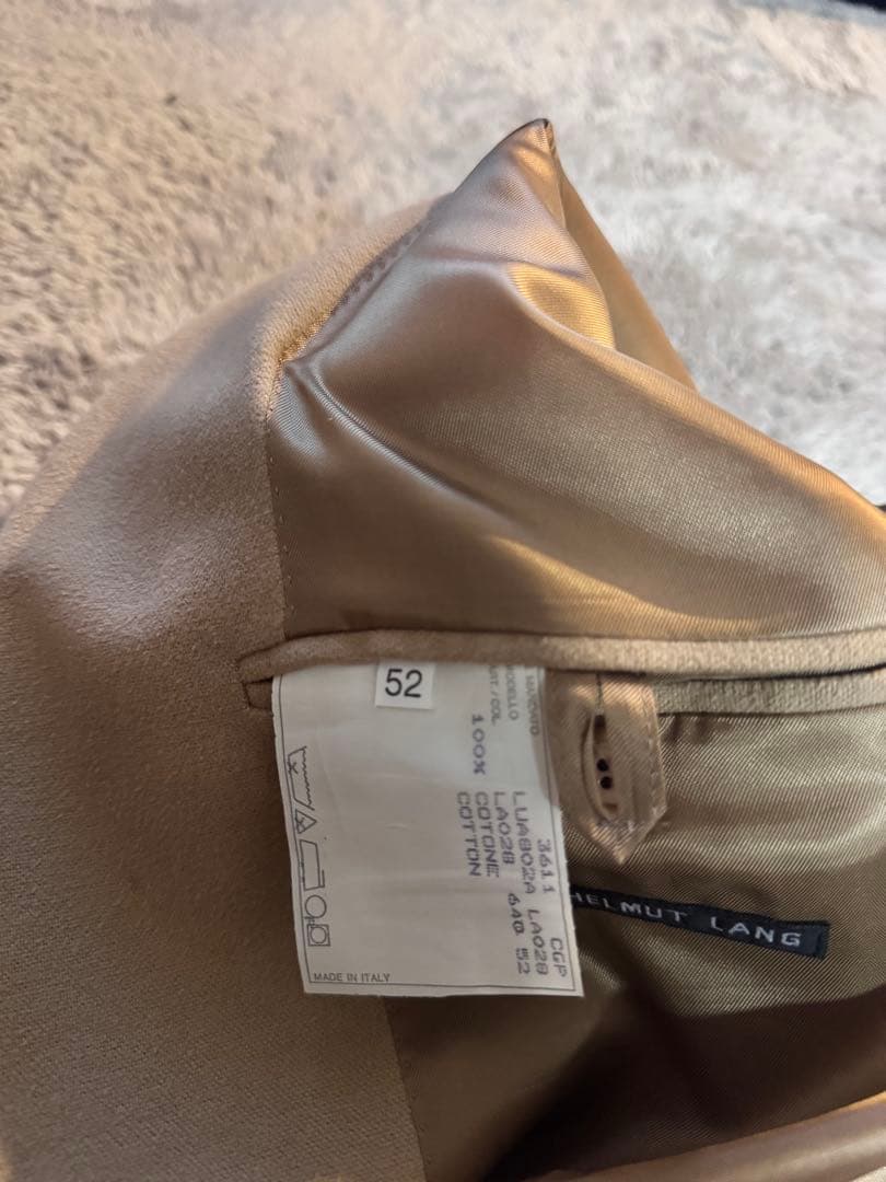 HELMUT LANG velvet テーラードジャケットL - メルカリ
