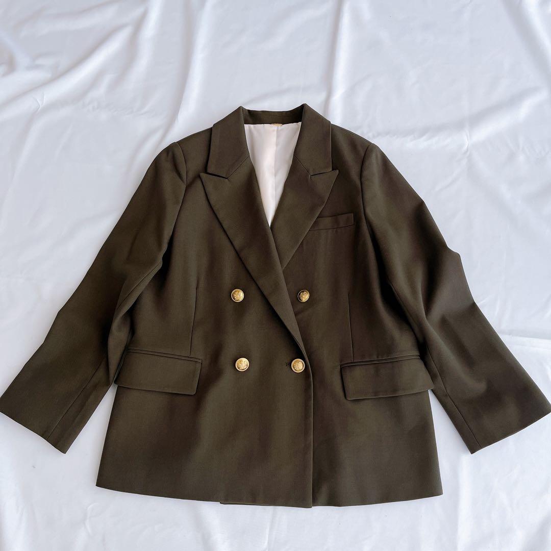 美品 ミラオーウェン S テーラードジャケット ダブルブレスト 金ボタン