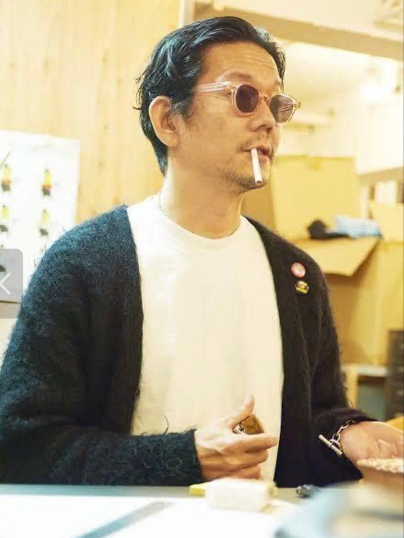 野村訓市氏着WACKOMARIAワコマリアモヘアカーディガンBLACKブラック