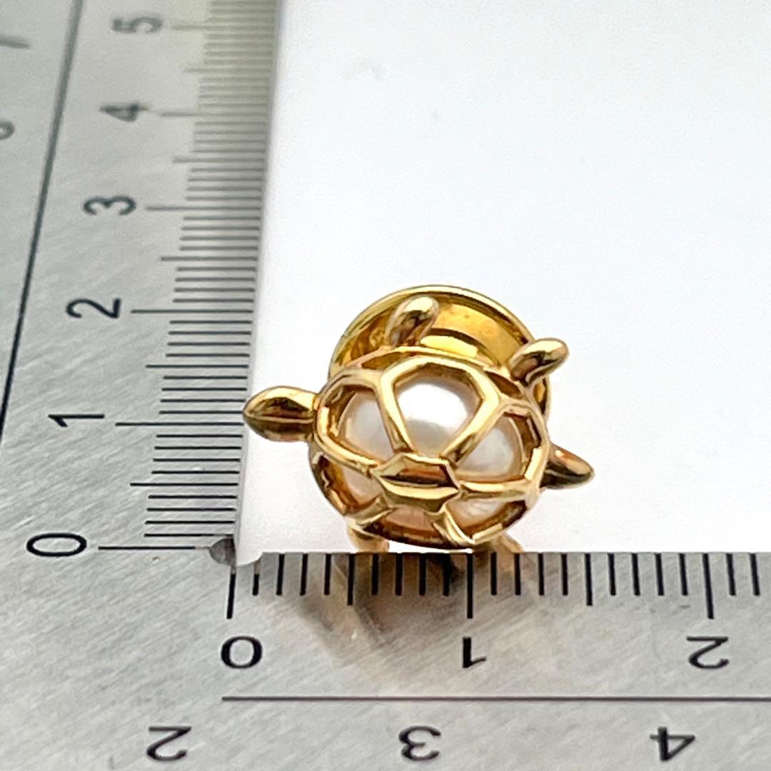 ☆美品☆ミキモト K18 ピンブローチ パール カメ 皇室御用達ブランド