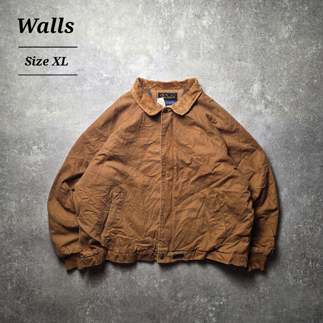 Wallsウォールズダック地デトロイトジャケット襟コーデュロイ短丈