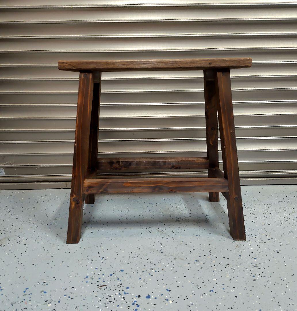 スクエア椅子 スツール 花台 ハンドメイド 座面高45cm - メルカリ