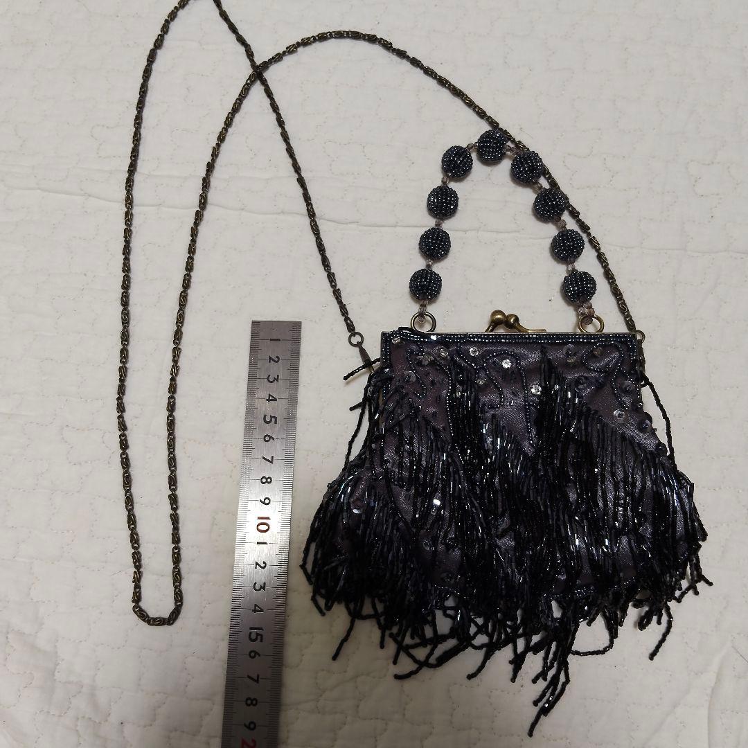 フリンジ ビーズ パーティバッグ - メルカリ