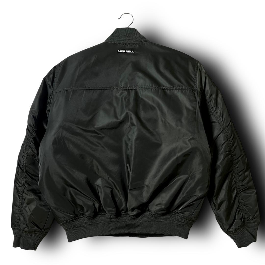 L メレル 裏地キルティング ボンバージャケット MA-1 オリーブ系