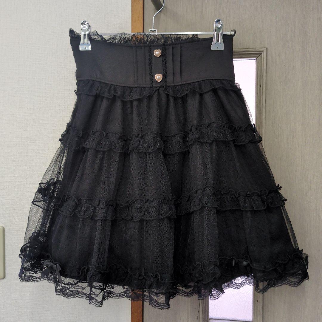 Liz Lisa 黒 フレアスカート フリル付き - メルカリ
