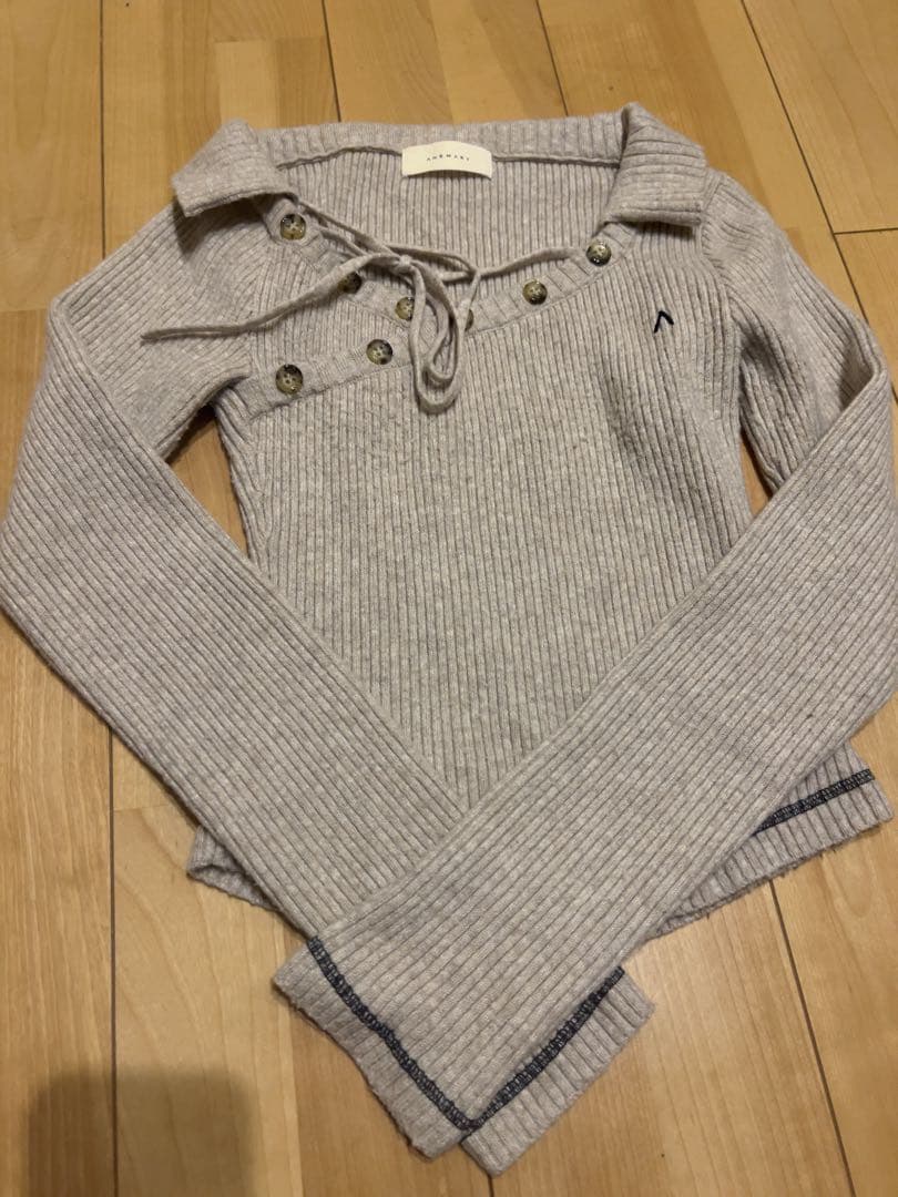 andmary Anita button knit tops beige - メルカリ