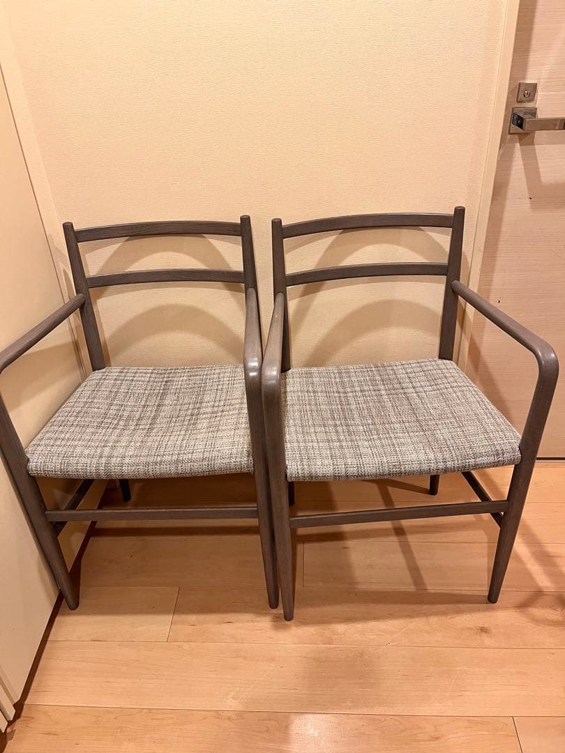 アルフレックス　ルート　 シンプルモダン グレー 椅子 2脚 arflex】アルフレックス ROOT ルート ダイニングチェア/アームレス