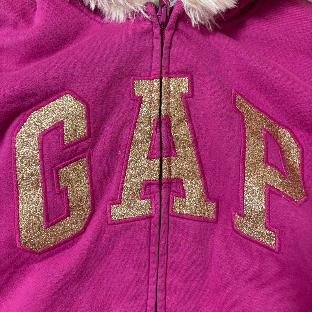 00s old GAP ファー ジップパーカー 平成ギャル y2k グリッター - メルカリ