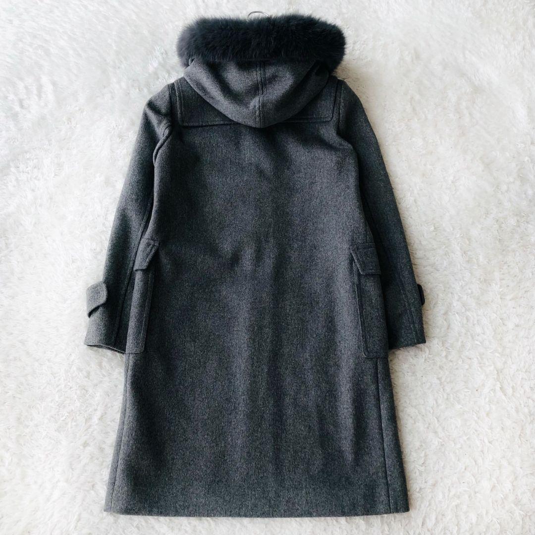 美品 アナイ メルトンダッフルコート 現行 ロング フォックスファー