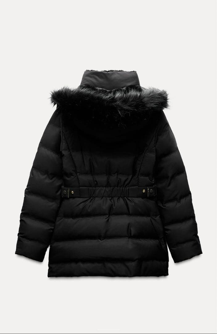 新品【ZARA】 WIND PROTECTION セミロング丈フード付きダウン - メルカリ