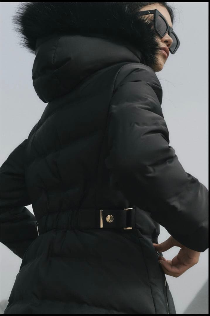 新品【ZARA】 WIND PROTECTION セミロング丈フード付きダウン - メルカリ