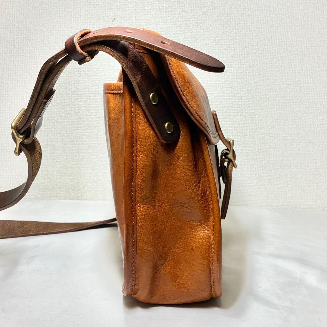 人気】 スロウ ルボーノ ショルダーバッグ 栃木レザー ヌメ革 キャメル