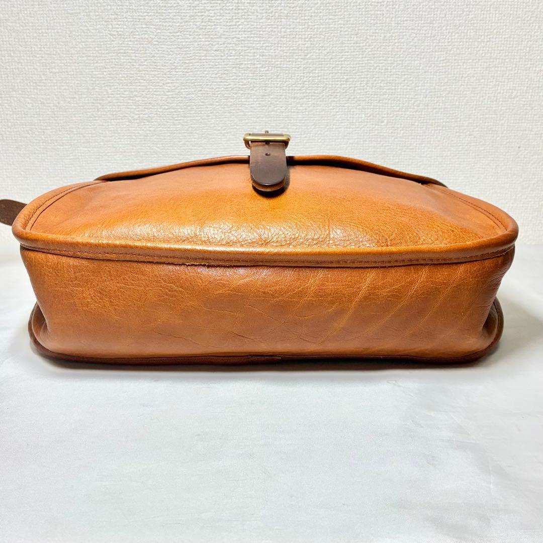 人気】 スロウ ルボーノ ショルダーバッグ 栃木レザー ヌメ革 キャメル